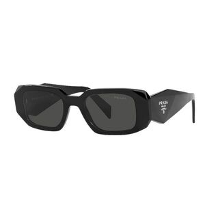Prada Sculto Reo Irregular Rounded in Black and afar Grey Sunglasses Never Worn